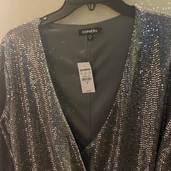 Beautiful Express shimmering glittery silver dress for the formal occasion - Picture 4 of 6